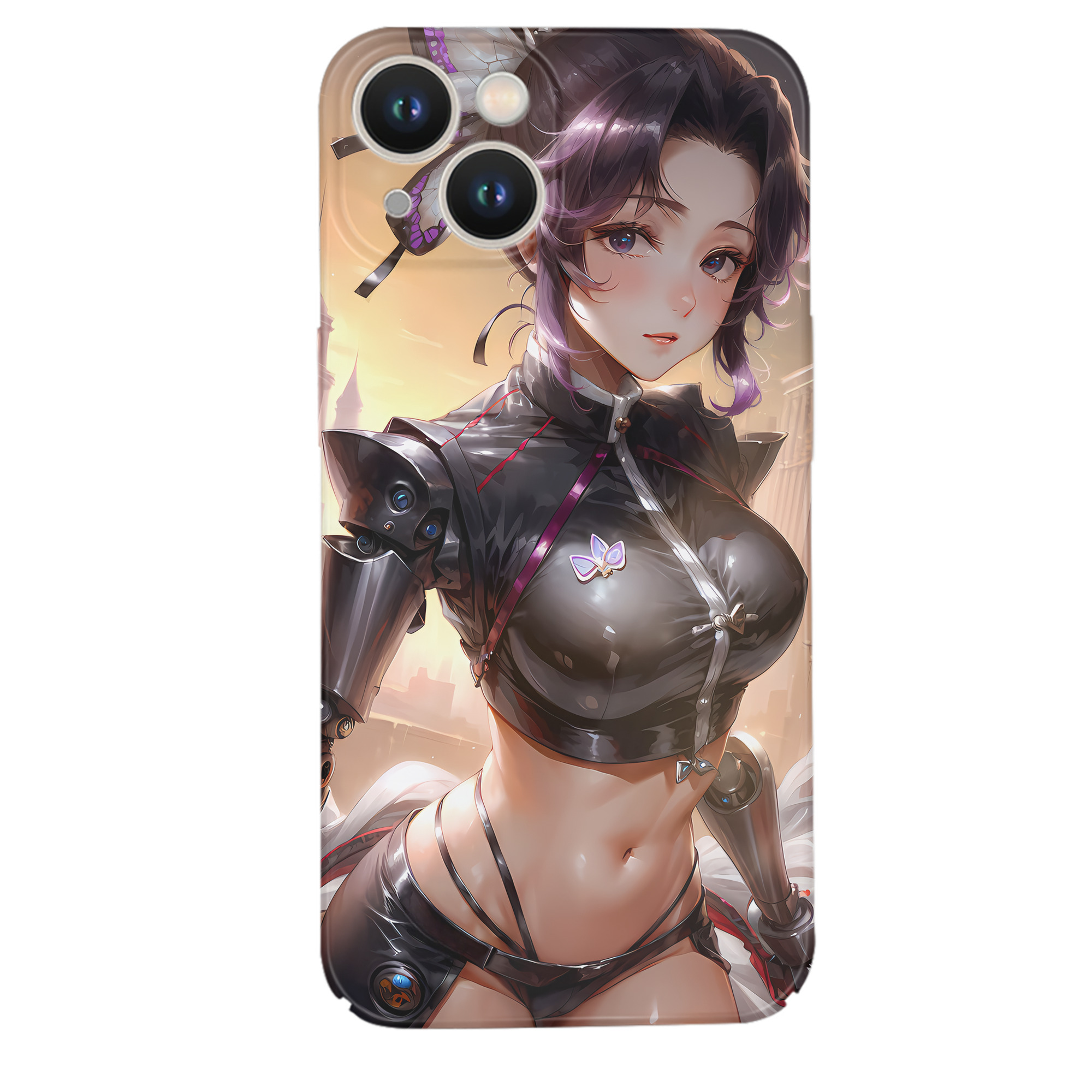 （画像用） 鬼滅の刃（きめつのやいば）蟲柱-胡蝶 しのぶ／こちょう しのぶ Kochou Shinobu 【iPhone 14シリーズ対応】ハードケース